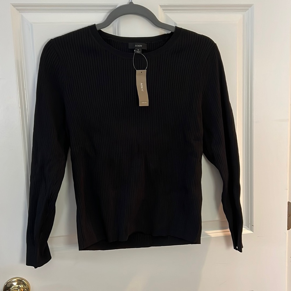 J. Crew Supersculpt ribbed sweater T-shirt medium